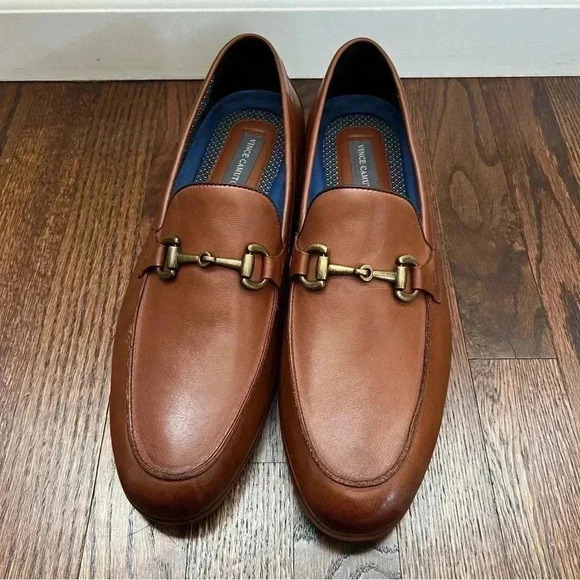 Vince Camuto Axyl Loafer Round Toe Leather Shoes Men’s Size 13 M VY-AXYL Brown - Picture 13 of 16